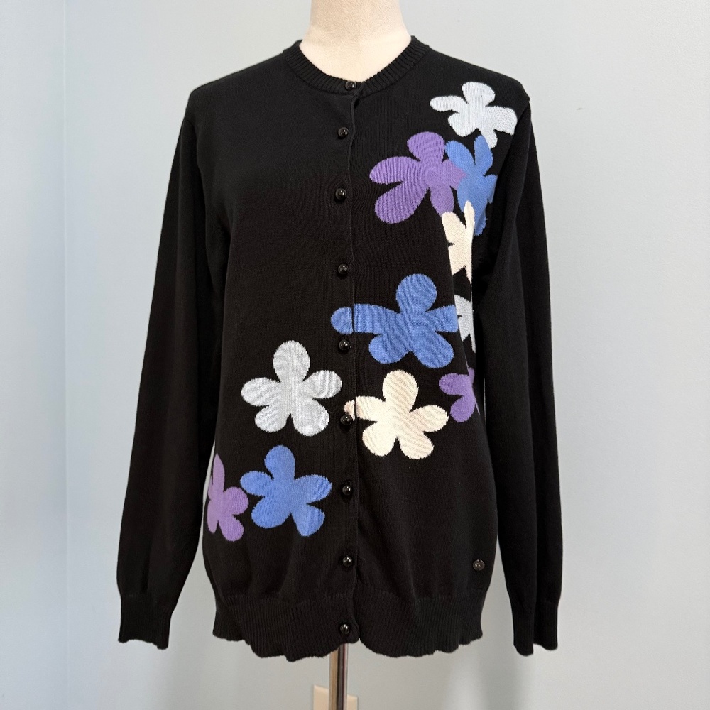 CRACKED WHEAT Women’s Long Sleeve Button Down‎ 100% Cotton Cardigan Sweater Sz L